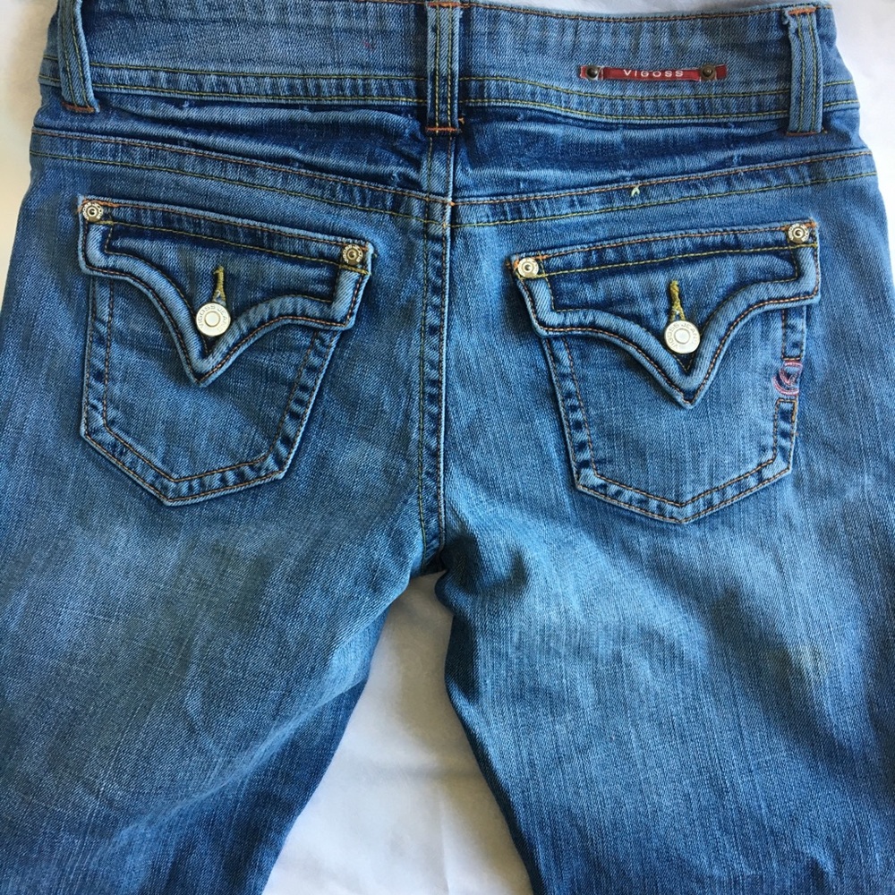 Blue Denim Vigoss Capris Sz 3 - Picture 6 of 8